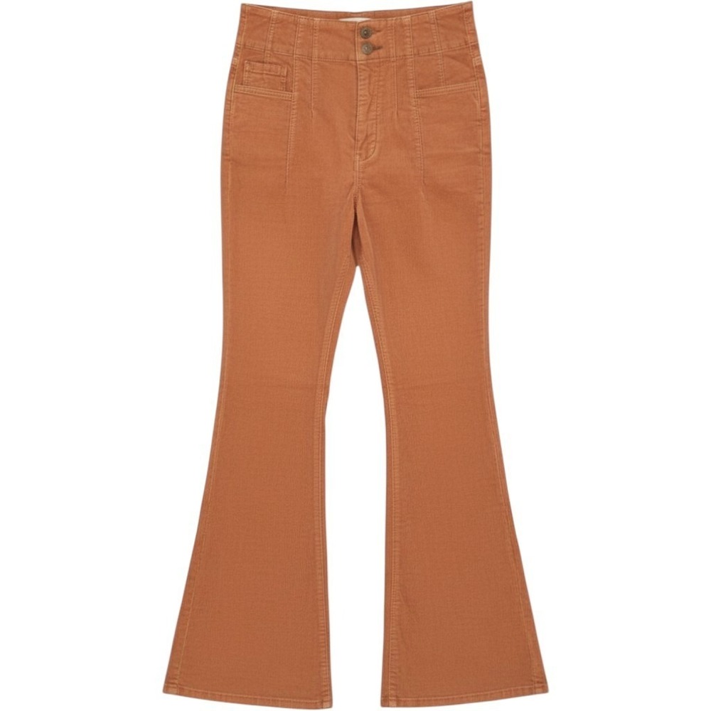 We The Free Womens Penny Cord Flare Pants Burnt Orange Corduroy Size 30